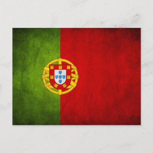 Nationale Flagge Portugals Postkarte (Vorderseite)
