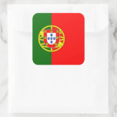 Nationale Flagge Portugals Quadratischer Aufkleber (Tasche)