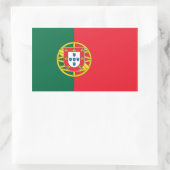 Nationale Flagge Portugals Rechteckiger Aufkleber (Tasche)