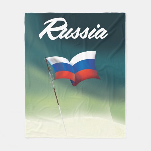 Nationale Flagge Russlands Fleecedecke (Vorderseite)