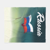 Nationale Flagge Russlands Fleecedecke (Vorderseite (Horizontal))