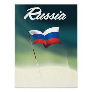 Nationale Flagge Russlands Poster