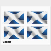 Nationale Flagge Schottlands & St Andrew Patriotic Rechteckiger Aufkleber (Blatt)