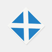 Nationale Flagge Schottlands, St. Andrews Cross Serviette (Ecke)