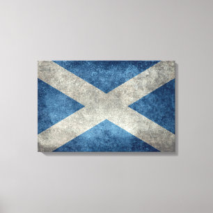 Nationale Flagge Schottlands, Vintage-Version Leinwanddruck