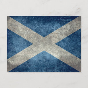 Nationale Flagge Schottlands - Vintage-Version Postkarte