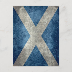 Nationale Flagge Schottlands - Vintage-Version Postkarte