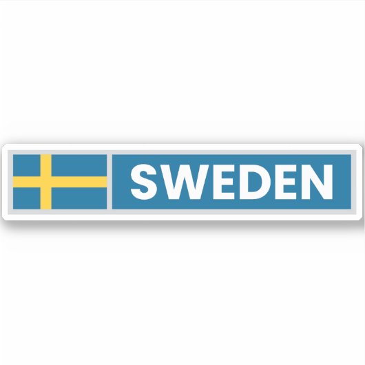 Nationale Flagge Schwedens Aufkleber (Vorderseite)