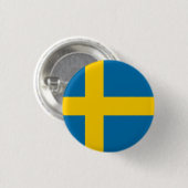 Nationale Flagge Schwedens Button (Vorne & Hinten)