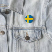 Nationale Flagge Schwedens Button (Beispiel)