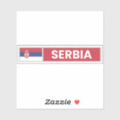 Nationale Flagge Serbiens Aufkleber (Blatt)