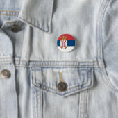 Nationale Flagge Serbiens Button (Beispiel)