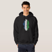 Nationale Flagge Sierra Leones Souvenir für Männer Hoodie (Vorne ganz)