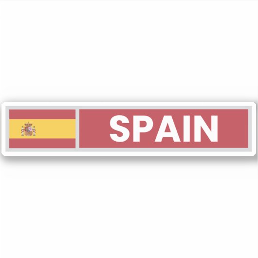 Nationale Flagge Spaniens Aufkleber (Vorderseite)