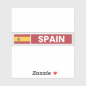 Nationale Flagge Spaniens Aufkleber (Blatt)