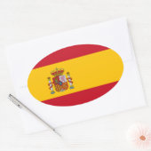 Nationale Flagge Spaniens Ovaler Aufkleber (Umschlag)