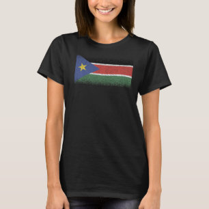 Nationale Flagge Südsudans Souvenir für Männer T-Shirt