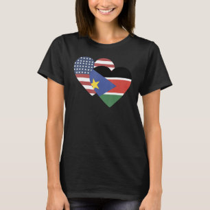 Nationale Flagge Südsudans Souvenir für Männer T-Shirt