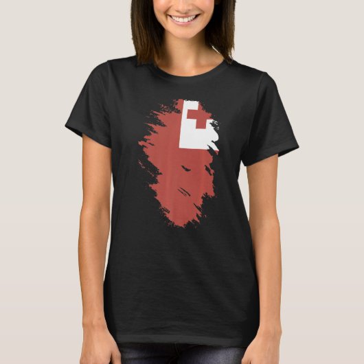 Nationale Flagge Tonga Souvenirgeschenk für Männer T-Shirt (Vorderseite)