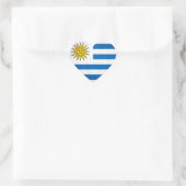 Nationale Flagge Uruguays Herz-Aufkleber (Tasche)