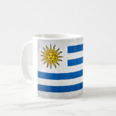 Nationale Flagge Uruguays Kaffeetasse (Vorderseite Links)