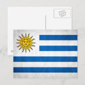 Nationale Flagge Uruguays Postkarte (Vorne/Hinten)