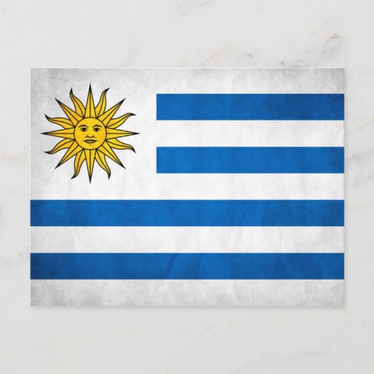 Nationale Flagge Uruguays Postkarte (Vorderseite)