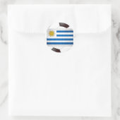 Nationale Flagge Uruguays Runder Aufkleber (Tasche)
