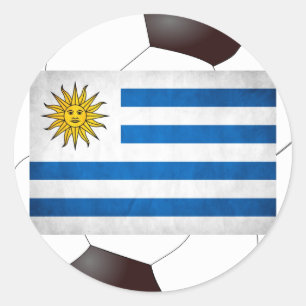 Nationale Flagge Uruguays Runder Aufkleber