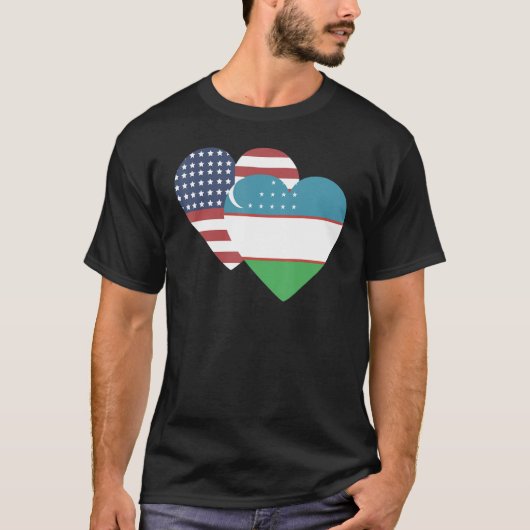 Nationale Flagge Usbekistans Andenken für Männer T-Shirt (Vorderseite)