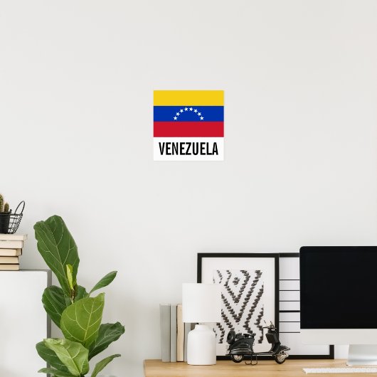 Nationale Flagge Venezuelas Poster (Heimbüro)