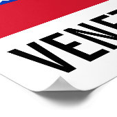 Nationale Flagge Venezuelas Poster (Ecke)