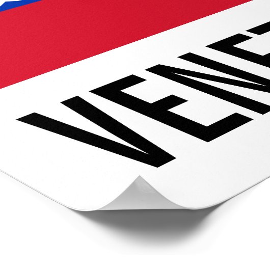 Nationale Flagge Venezuelas Poster (Ecke)