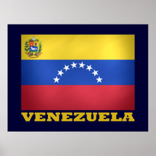 Nationale Flagge Venezuelas Poster