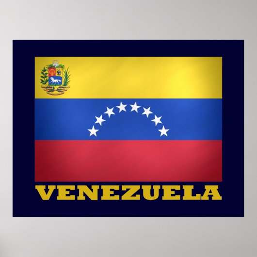 Nationale Flagge Venezuelas Poster (Vorne)