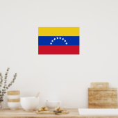 Nationale Flagge Venezuelas Poster (Küche)