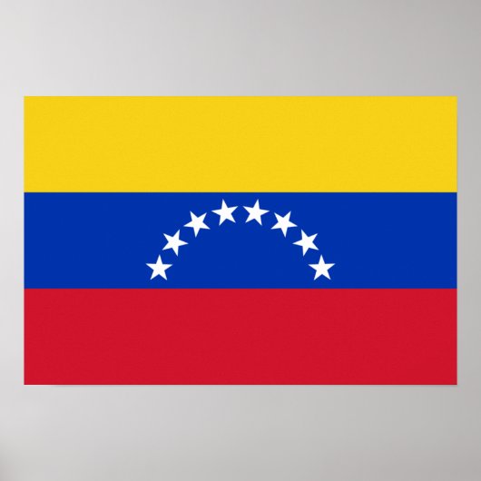 Nationale Flagge Venezuelas Poster (Vorne)