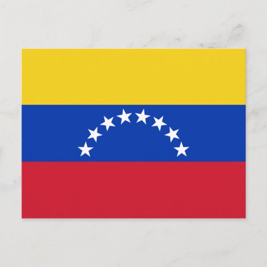 Nationale Flagge Venezuelas Postkarte (Vorderseite)
