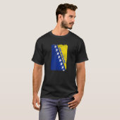 Nationale Flagge von Bosnien und Herzegowina T-Shirt (Vorne ganz)