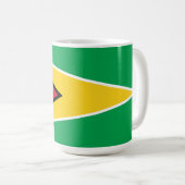 Nationale Flagge von Guyana Kaffeetasse (VorderseiteRechts)