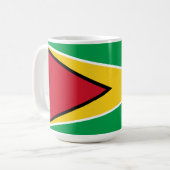 Nationale Flagge von Guyana Kaffeetasse (Vorderseite Links)