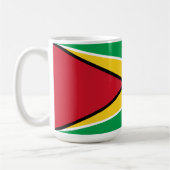 Nationale Flagge von Guyana Kaffeetasse (Links)