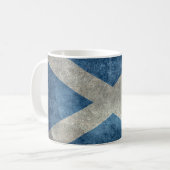 Nationale Flagge von Schottland - Vintage Version Kaffeetasse (Vorderseite Links)