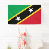 Nationale Flagge von St. Kitts und Nevis (Karibik) Banner (Insitu)