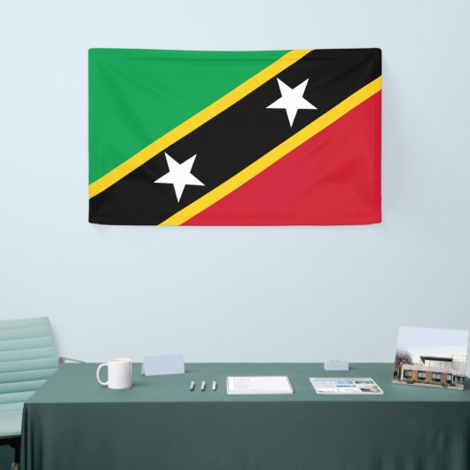 Nationale Flagge von St. Kitts und Nevis (Karibik) Banner (Messeveranstaltung)