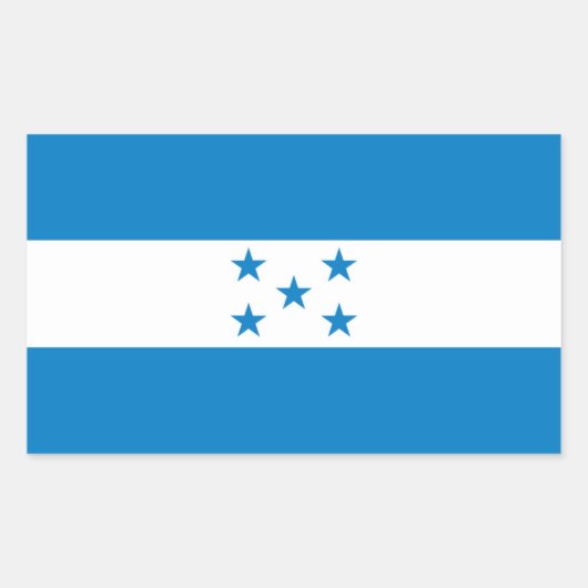 Nationale Flagge von vier Honduras Rechteckiger Aufkleber (Vorderseite)