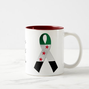 Nationale Flaggen-Bewusstseins-Band-Tasse Syriens Zweifarbige Tasse
