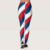 Nationale Flaggenfarben der Dominikanischen Republ Leggings (Rückseite)