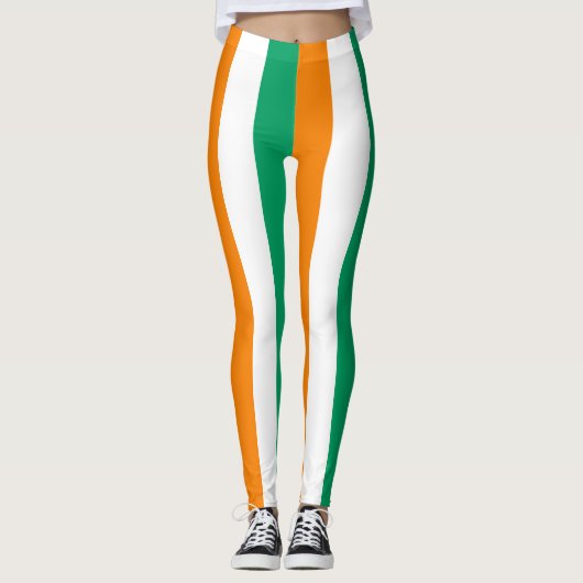 Nationale Flaggenfarben der Elfenbeinküste - verti Leggings (Vorderseite)