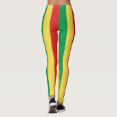 Nationale Flaggenfarben der Republik Kongo Leggings (Rückseite)